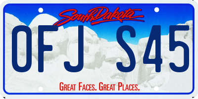 SD license plate 0FJS45