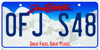 SD license plate 0FJS48