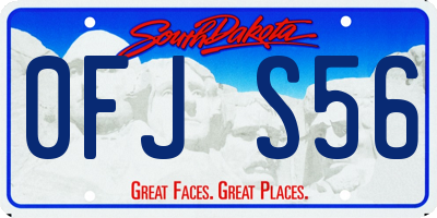 SD license plate 0FJS56