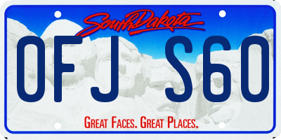 SD license plate 0FJS60