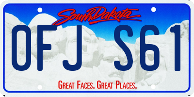 SD license plate 0FJS61