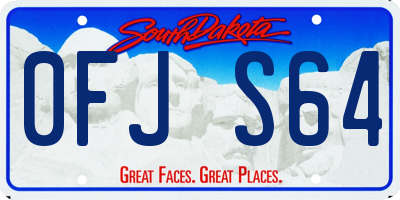SD license plate 0FJS64