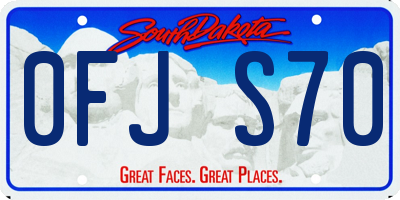 SD license plate 0FJS70