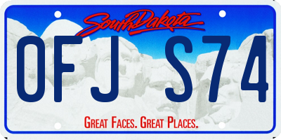 SD license plate 0FJS74