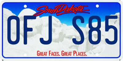 SD license plate 0FJS85