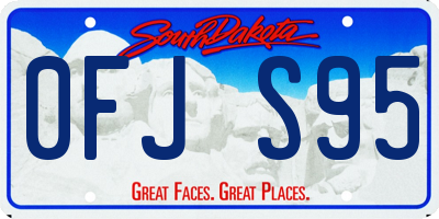 SD license plate 0FJS95