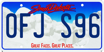 SD license plate 0FJS96