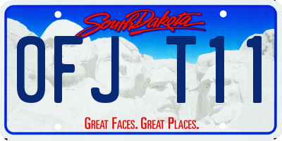SD license plate 0FJT11