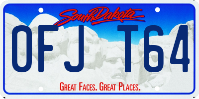 SD license plate 0FJT64