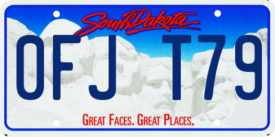 SD license plate 0FJT79