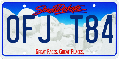 SD license plate 0FJT84