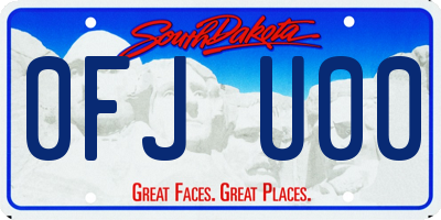 SD license plate 0FJU00
