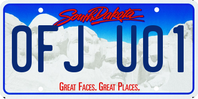 SD license plate 0FJU01