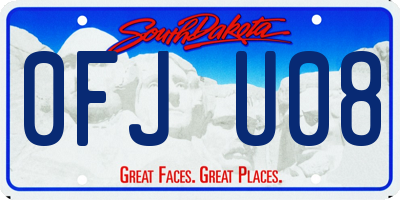 SD license plate 0FJU08