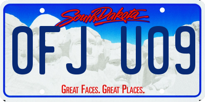 SD license plate 0FJU09