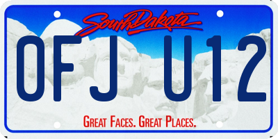 SD license plate 0FJU12
