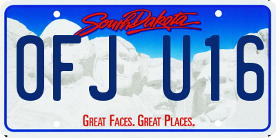 SD license plate 0FJU16