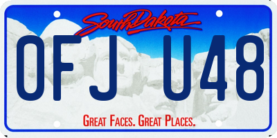 SD license plate 0FJU48