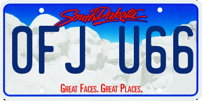 SD license plate 0FJU66
