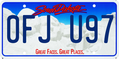SD license plate 0FJU97
