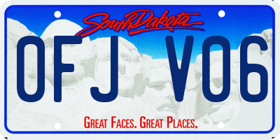 SD license plate 0FJV06