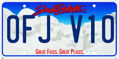 SD license plate 0FJV10