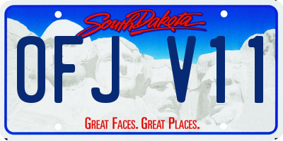 SD license plate 0FJV11