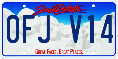 SD license plate 0FJV14