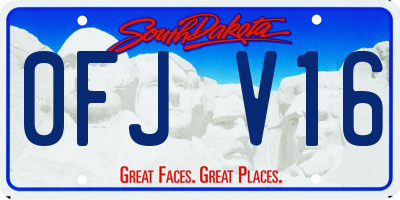 SD license plate 0FJV16