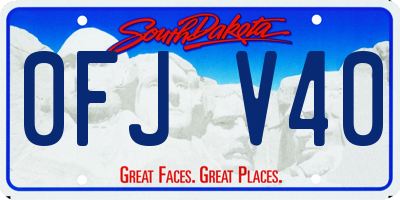 SD license plate 0FJV40