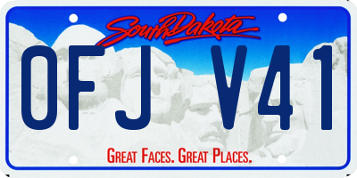 SD license plate 0FJV41