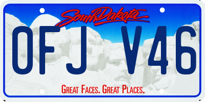 SD license plate 0FJV46