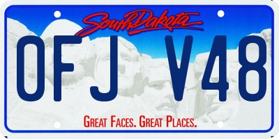 SD license plate 0FJV48