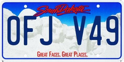 SD license plate 0FJV49