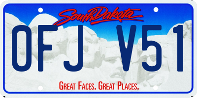 SD license plate 0FJV51