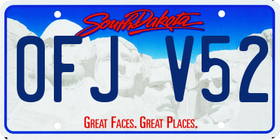 SD license plate 0FJV52
