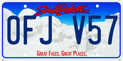 SD license plate 0FJV57