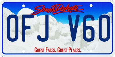 SD license plate 0FJV60