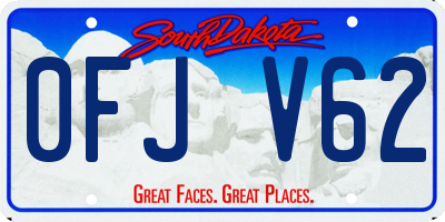SD license plate 0FJV62