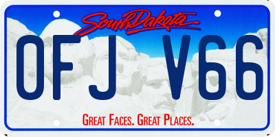 SD license plate 0FJV66