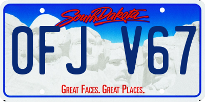 SD license plate 0FJV67