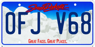 SD license plate 0FJV68