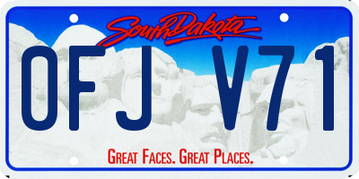 SD license plate 0FJV71