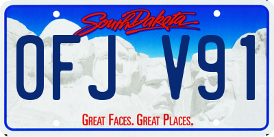 SD license plate 0FJV91