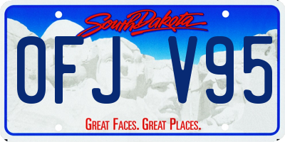 SD license plate 0FJV95