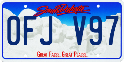 SD license plate 0FJV97