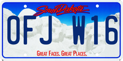 SD license plate 0FJW16