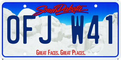 SD license plate 0FJW41