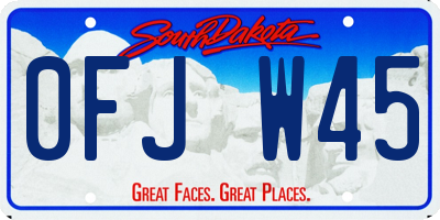 SD license plate 0FJW45