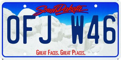 SD license plate 0FJW46